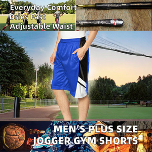 Factory Direct Sale Men's Plus Size Drawstring Knitted Casual Jogger Shorts Silk <b>Screen</b> Printed <b>Mesh</b> Workout Gym Shorts for men - Product Image 2