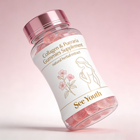 Gummies de collagène Pueraria pour l'augmentation mammaire, 100% ingrédients naturels, soutien immunitaire et santé, 60 unités