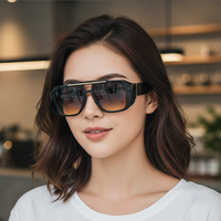 Lunettes de soleil rétro à double barre Bettega, mode européenne et américaine, pour la rue, pour hommes et femmes, protection UV