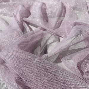 Hot sale lame yarn special luster nylon bridal lace shiny wedding tulle fabric - Product Image 2