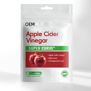 Gommes de vinaigre de cidre de pomme de haute qualité avec <span class=keywords><strong>jus</strong></span> de betterave et <span class=keywords><strong>jus</strong></span> de grenade, bénéfiques pour la santé cardiaque, favorisent les antioxydants, 60 unités - Product Image 1
