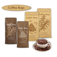 Sacs d'emballage de café en gros pour usines OEM/ODM, imprimés sur mesure avec valve, pochettes verticales pour usage alimentaire