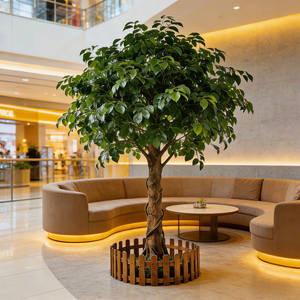 Grand Arbre Banyan Artificiel en Plastique, <span class=keywords><strong>Plante</strong></span> Verte Bionique pour Décoration, Mariage, Vitrine, Arbre à Vœux, Hôtel, Intérieur et Extérieur - Product Image 5