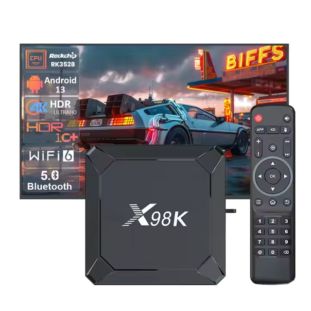 X98K Android 13 RK3528A Smart TV Box 4+32G 2.4G 5G Dua WIFI BT 5.0 4+32G Wifi 6 Set Top TV Box Media Player X98K