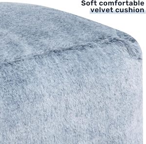 Poufs en velours côtelé d'usine OEM avec rembourrage en mousse <span class=keywords><strong>Pouf</strong></span> en peluche et peluche <span class=keywords><strong>Pouf</strong></span> de rangement Poufs de sol Repose-pieds pour le salon - Product Image 5