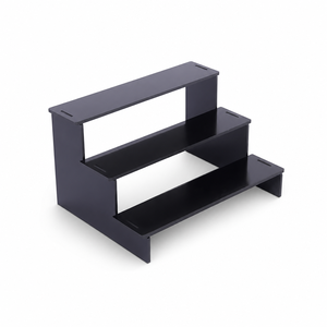 Espositore Personalizzato a 3 Livelli in Acrilico Nero, Supporto a Gradini <span class=keywords><strong>per</strong></span> Profumi, Cupcake, Statuette, Organizzatore da Banco <span class=keywords><strong>per</strong></span> Negozi - Product Image 1