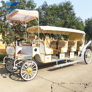 Carruaje <span class=keywords><strong>de</strong></span> Caballos Eléctrico <span class=keywords><strong>de</strong></span> Lujo para Turismo, Modelo 2025, Estilo Real <span class=keywords><strong>de</strong></span> la <span class=keywords><strong>Reina</strong></span>, Dorado - Product Image 3