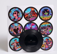 Imán de Refrigerador con Foto Personalizada en Forma de Disco de Vinilo NFC, Imán de CD Negro, Toque para Reproducir Canción, Regalo Personalizado para Amantes de la Música