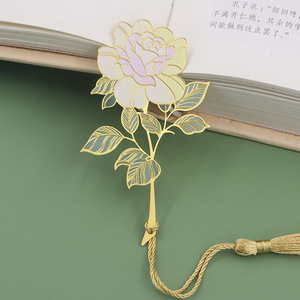 Trung Quốc Phong Cách Hoa Bookmark Kim Loại Brass Hollow Tua Cuốn Sách <span class=keywords><strong>Clip</strong></span> Pagination Đánh Dấu Sinh Viên Quà Tặng Văn Phòng Phẩm Trường Văn Phòng Nguồn Cung Cấp - Product Image 3