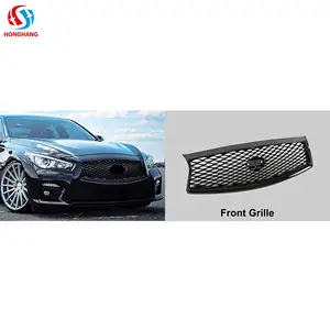 Honghang Factory Bumper Lip Side Skirt Rear Spoiler Color Bodykit Full Carbon For Infiniti Q50 Body Kit Accessories 2014-2021