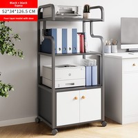 Rak Penyimpanan untuk Printer Kantor, Meja Kantor, Rak Meja Berdiri, Kabinet Multi-layer, Sederhana dan Modern