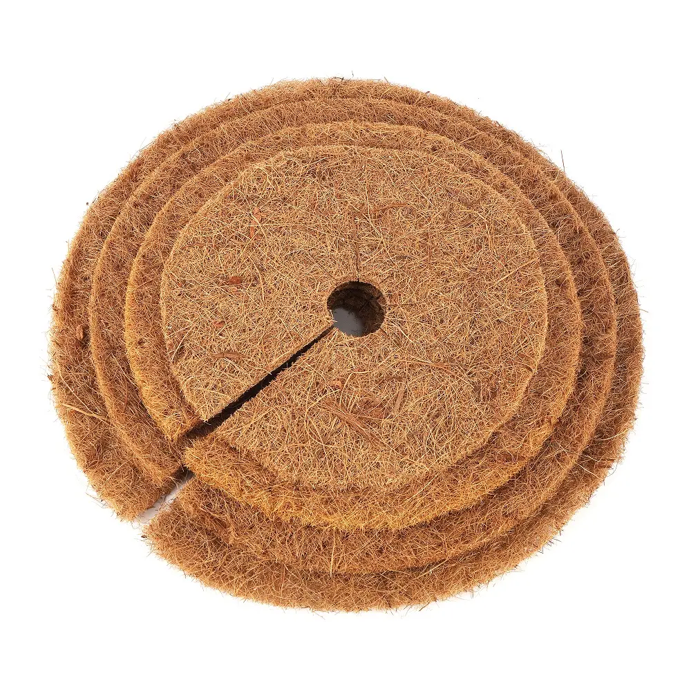 Round Natural Coconut Fiber Tree Mulch Ring Flower Pot Moisture Cushion Mat Cover Tree Protector for Weed Control Root