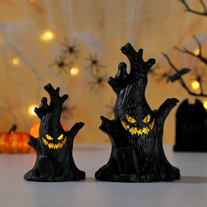 Lanterne Citrouille d'Halloween Scintillante 2026, Décoration de Sarcle d'Arbre Fantôme avec Visage de Fantôme et Lumière LED - Product Image 2