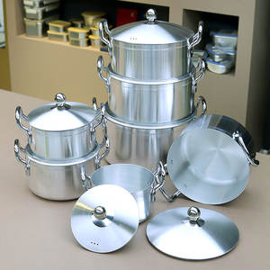 Ensemble d'ustensiles de cuisine en aluminium Ensemble de casseroles de cuisine épaissies Pots à soupe à induction Juego De Ollas 14pcs Casserole Ollas De <span class=keywords><strong>Cocin</strong></span> - Product Image 2