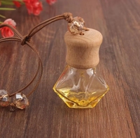 8ml clair vide parfum suspendu voiture parfum bois Auto parfum désodorisant bouteilles en verre avec rétroviseur corde suspendue