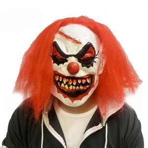 Máscara de Payaso de Pelo Rojo para Halloween, Venta al por Mayor, para Bromas, Decoración de Exterior para Fiestas y Eventos - Product Image 1
