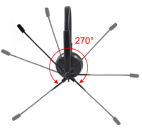 Casque d'écouteurs avec microphone et fonction anti-bruit, casque d'écoute avec prise USB/ DC de 3.5mm pour téléphone portable, PC, VOIP et centre d'appels