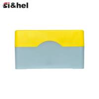 Boîtier de bouton-poussoir en ABS ignifuge et étanche IP66, boîte de commutation d'arrêt d'urgence, boîtier de 22 mm, jaune, dimensions externes