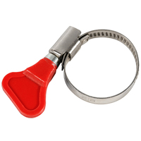 Collier de serrage pour tuyau de type allemand en acier inoxydable galvanisé à vis sans fin fixe avec poignée en plastique
