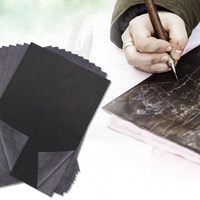 Papier calque Foska A4 100 feuilles noir bleu graphite pour transfert de dessins, gain de temps et plaisir garanti, idéal pour le bureau et la banque