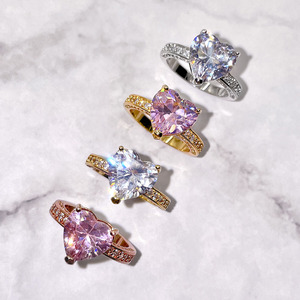 Anillo de Plata de Ley 925 FOXI, Joyería Fina de Fábrica, Anillo de Corazón con Circonita 5A, Anillo de Eternidad, Anillo de Compromiso para Mujer - Product Image 2