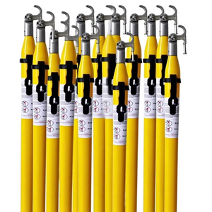 Bâton télescopique isolé en fibre de verre, forme triangulaire, verrouillable, outil de sécurité haute tension - Product Image 3