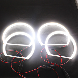 Nouveaux yeux d'ange Led pour E36 <span class=keywords><strong>E38</strong></span> E39 E46 phares LED DRL lumière courante Halo anneaux projecteur blanc/jaune/ambre 5W 4x131mm - Product Image 5