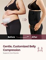 Ceinture abdominale sécurisée post-césarienne avec conception à 3 panneaux superposés, enveloppement post-partum, solutions personnalisées pour marques privées