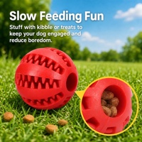 Balle interactive Mito en caoutchouc naturel écologique de luxe pour chien, jouet géométrique intelligent pour la distribution de friandises et le nettoyage des dents