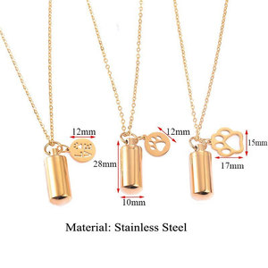 Custom 316L Stainless Steel 14k 18k PVD Gold Plated Memorial <b>Pendant</b> Urn Blank Necklace Cremation Jewelry <b>For</b> <b>Ashes</b> Engraving - Product Image 6