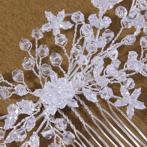 Barrettes à cheveux en zircon pour filles, luxe, gauche et droite, 2 pièces, barrettes à cheveux en cristal faites à la main, barrettes à cheveux en cuivre pour mariage - Product Image 6