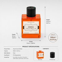 Diffuseur d'arômes carré en PP de 500 ml, machine à parfum commerciale, désodorisant d'ambiance, évaporateur d'huile parfumée pour hôtel, maison, bureau