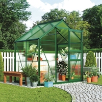 Serre extérieure avec cadre en métal aluminium pour jardin, mini serre victorienne commerciale en verre utilisée pour la vente