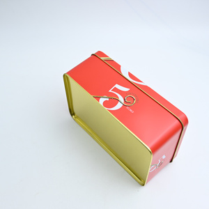 Food Grade Eco-Friendly Recyclable Rectangular Christmas Tinplate <b>Box</b> Custom Logo Printed <b>Metal</b> Hook for Holiday Candy Sweets - Product Image 5