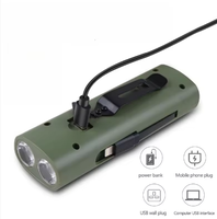 Lampe avant de vélo LED ABS rechargeable par USB Green Light 1000LM, lumière du jour, indice de protection IP65, faisceau réglable 800-900M, batterie 18650, rouge