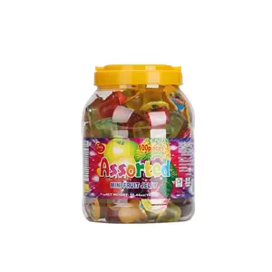 MINICRUSH JELLY HALAL Mini Cup Certificated 100PCS 15g Jelly & Pudding Ball Shape Assorted Fruit Jelly Low Price 3200/15030 for Adults 15~25days