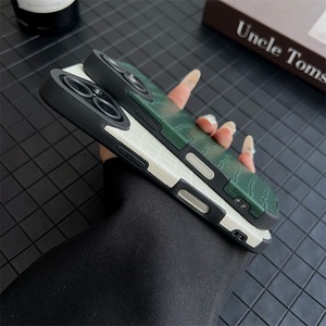 Custodia di protezione per lenti in pelle sintetica moda Croco Texture per <span class=keywords><strong>iPhone</strong></span> 16 15 14 13 12 11 Pro <span class=keywords><strong>XR</strong></span> X XS Max 8 7 Plus <span class=keywords><strong>Cover</strong></span> in TPU morbido opaco - Product Image 5