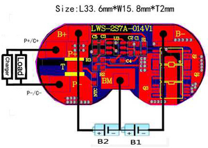 Batterie au lithium du fabricant Lifepo4 <span class=keywords><strong>BMS</strong></span> 2s 6a 8a 10a 7.4v 18650 Cellule Port commun <span class=keywords><strong>BMS</strong></span> avec Ntc Rs485 - Product Image 5