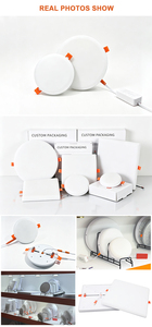 ไฟแผง LED บางเฉียบรูปทรงกลมและสี่เหลี่ยม 9W 18W 24W 36W 48W แสงเดย์ไลท์ 5000K ตัวเรือนพลาสติก ติดตั้งง่าย - Product Image 6