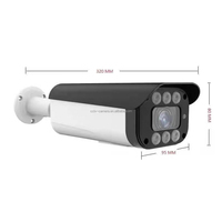 Kamera CCTV Bullet IP Logam Besar Tahan Cuaca Luar Ruangan dengan LED Array Daya Besar Jarak Jauh 50 Meter untuk Penglihatan Malam