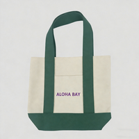 Sac fourre-tout en toile miniatures réutilisables avec logo brodé personnalisé, couleurs assorties, sacs à main en toile de coton couleur bonbon pour cadeaux