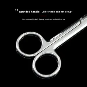 ステンレス鋼製外科用ストレート/カーブヘッド包帯ハサミ、看護師用医療用ガーゼ包帯ハサミ、縫合糸除去用 - Product Image 4