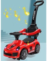 Voiture à pousser pour bébé et tout-petit, 4 roues, manuelle, avec klaxon et musique, trotteur pour enfants, jouet en plastique