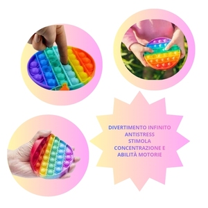 Pop IT Antistress in silicone, forme ovali e rettangolari, giocattoli sensoriali riutilizzabili per bambini e adulti - Product Image 4