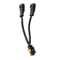 Conector de cable AMP de 2 pines y 20 AWG personalizado 1007, arnés auxiliar en Y para faros de automóvil