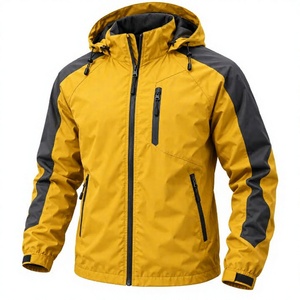 Chaqueta Cortavientos para Hombre, Color Naranja y Negro, Cierre de Cremallera, Estilo Casual, Corte Regular, Poliéster, Ropa de Invierno, Logotipo Frontal - Product Image 3