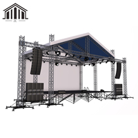 Structure modulaire de taille personnalisée en alliage d'aluminium, système de scène à treillis facile à assembler pour les concerts et les événements.