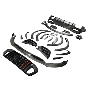 Para <span class=keywords><strong>Mercedes</strong></span> Bens GLE <span class=keywords><strong>Coupe</strong></span> GLE350 GLE450 GLE63AMG C167, actualización a estilo B, Kits de cuerpo de fibra de carbono, alerón difusor de labio delantero - Product Image 3