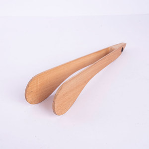 Pinces de cuisine en bois de qualité supérieure, résistantes à la chaleur, de forme allongée et mince, 29 x 5 cm - Product Image 2