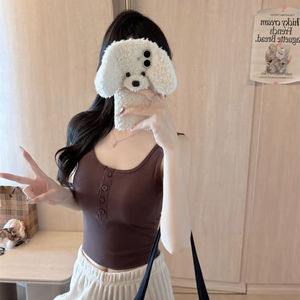 #8817 di fabbrica tracolla larga personalizzata Slim Fit con bottone Crop Top con reggiseno canotta Cropped canottiera da <span class=keywords><strong>donna</strong></span> - Product Image 6